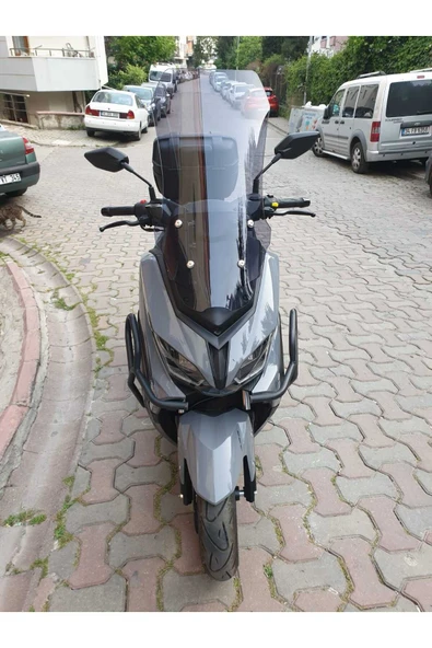 MOTOCAM Küba Novax 200 Siperlik Ön Cam 2023-2025 Model 57cm Füme Renkli 4mm ORTA BOYLU CAM - 1