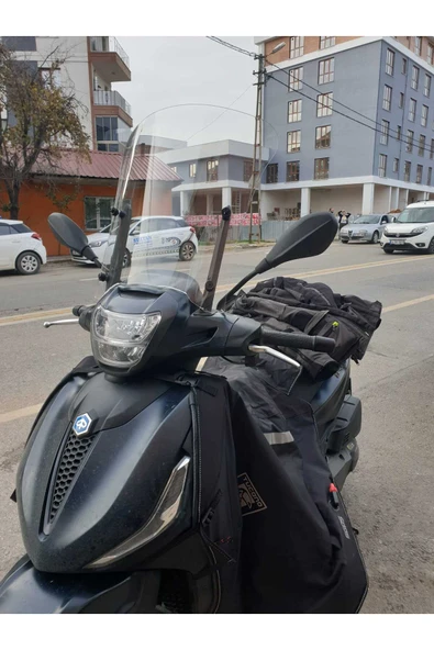 MOTOCAM Piaggio Beverlys 400 Siperlik Ön Cam 2021-2025 Model 44cm Şeffaf Renkli 4mm - Resim 2