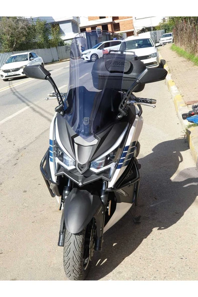 MOTOCAM Arora Chinf 318 Siperlik Ön Cam 2023-2025 Model 75cm Füme Renkli 4mm UZUN CAM ürün görseli