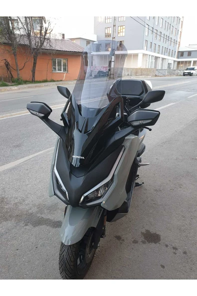 MOTOCAM Honda Forza 250 Siperlik Ön Cam 2021-2025 Model 60cm Füme Renkli 4mm UZUN CAM - Resim 2