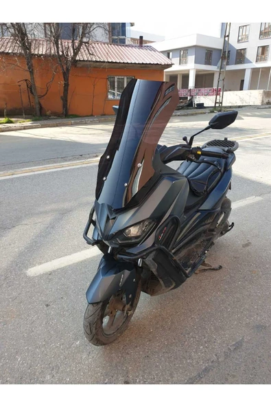 MOTOCAM RKS Grace PRO Siperlik Ön Cam 2023-2025 Model 65cm Siyah Renkli 4mm ORTA BOYLU CAM - Resim 2