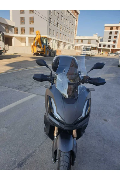 MOTOCAM Honda Adv 350 Siperlik Ön Cam 2023-2025 Model 60cm Şeffaf Renkli 4mm ORTA BOYLU CAM - 1