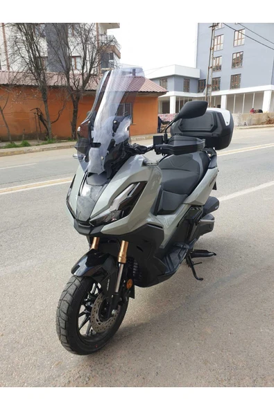 MOTOCAM Honda Adv 350 Siperlik Ön Cam 2023-2025 Model 72cm Füme Renkli 4mm UZUN CAM - Resim 3