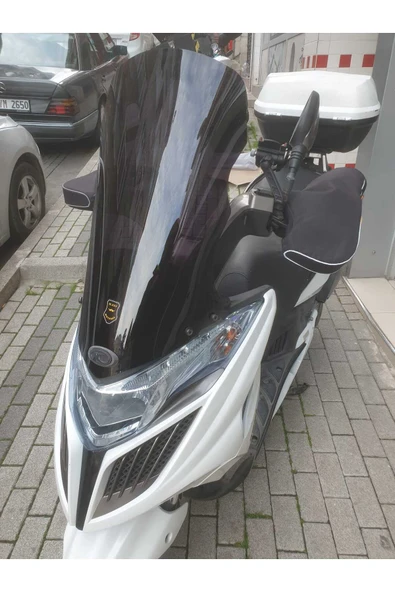 MOTOCAM Kymco G Dink 150 250i Siperlik Ön Cam 2013 Model 66cm Siyah Renkli 4mm - Resim 3