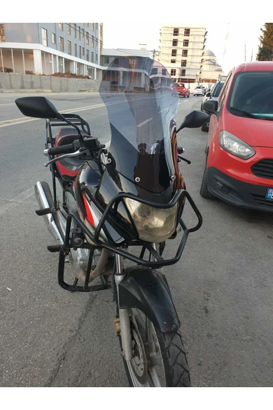 MOTOCAM Honda CBF 150 Siperlik Ön Cam 2005-2017 Model 51cm Füme Renkli 4mm - Resim 3