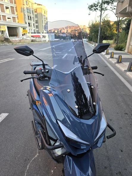 MOTOCAM Küba Newcity 125 Siperlik Ön Cam 2023-2025 Model 75cm Füme Renkli 4mm UZUN CAM - 2