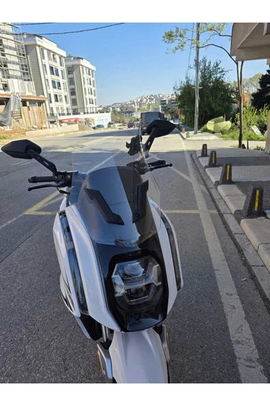 MOTOCAM Dofern JDF 250 T Siperlik Ön Cam 2024-2025 Model 60cm Şeffaf Renkli 4mm UZUN CAM - Resim 2