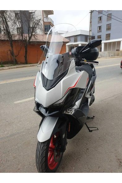 MOTOCAM Kymco Xciting VS 400 Siperlik Ön Cam 2023-2025 Model 66cm Şeffaf Renkli 4mm - Resim 3