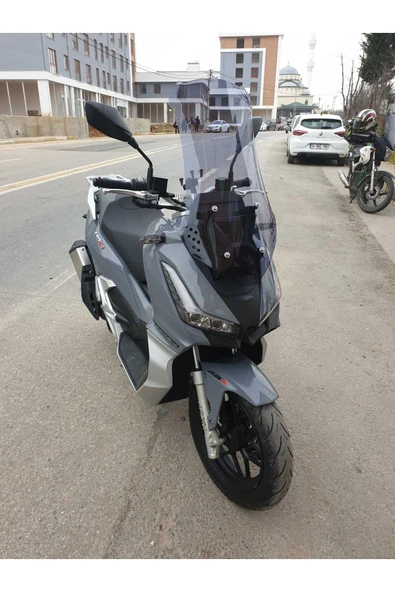 MOTOCAM Arora Beatrix 150 Siperlik Ön Cam 2023-2025 Model 75cm Füme Renkli 4mm UZUN CAM - Resim 2