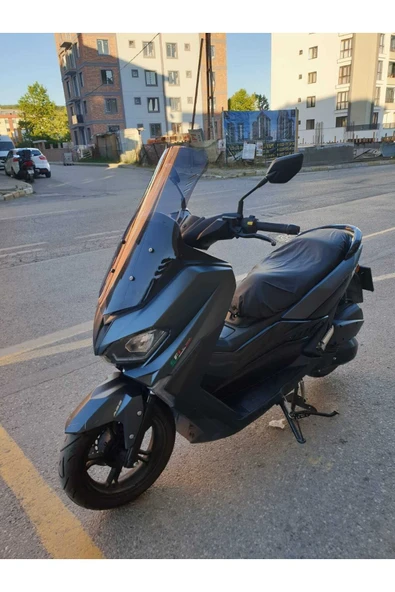 MOTOCAM RKS Grace 202 Siperlik Ön Cam 2022-2025 Model 65cm Füme Renkli 4mm ORTA BOYLU CAM - Resim 2