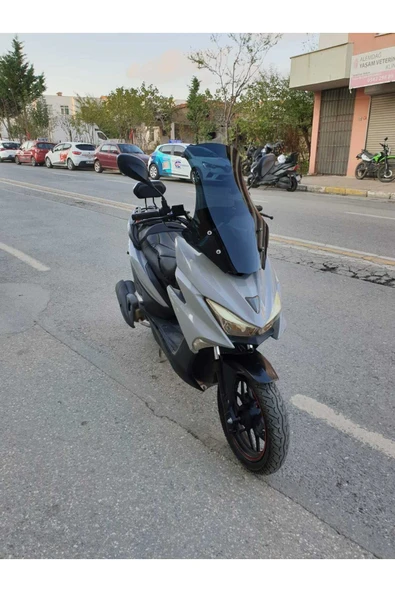 MOTOCAM Motolüx Mtx 125 Siperlik Ön Cam 2022-2025 Model 75cm Şeffaf Renkli 4mm UZUN CAM - Resim 3