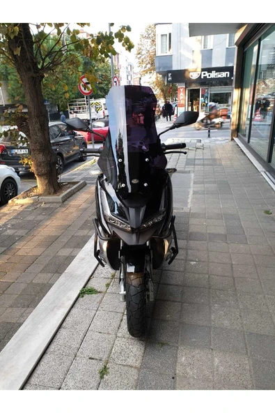 MOTOCAM Barossa ADV 125 Siperlik Ön Cam 2025 Model 75cm Siyah Renkli 4mm UZUN CAM ürün görseli