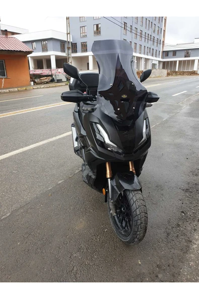 MOTOCAM Honda Adv 350 Siperlik Ön Cam 2023-2025 Model 72cm Siyah Renkli 4mm UZUN CAM - Resim 3
