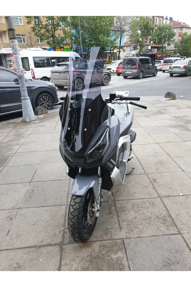 MOTOCAM Moto Gusto Dream 150 Siperlik Ön Cam 2023-2025 Model 78cm Füme Renkli 4mm UZUN CAM - Resim 3