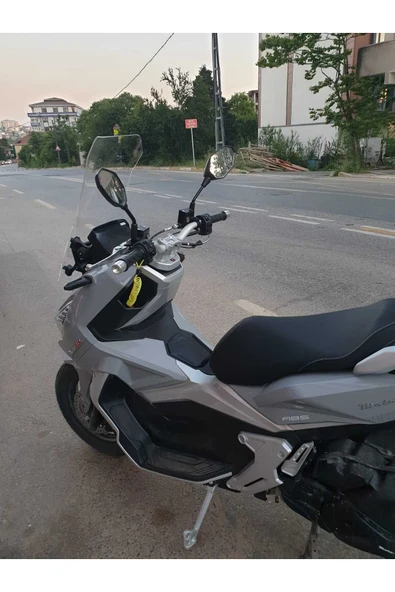 MOTOCAM Motolüx Wow 150  Siperlik Ön Cam 2023-2025 Model 75cm Şeffaf Renkli 4mm UZUN CAM - Resim 3