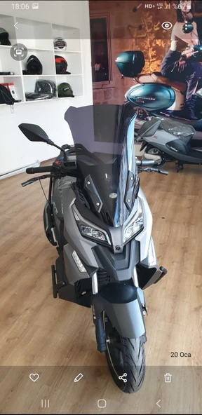 MOTOCAM Motolüx RT2 Ragner Siperlik Ön Cam 2023-2025 Model 56cm Füme Renkli 4mm UZUN CAM - Resim 2