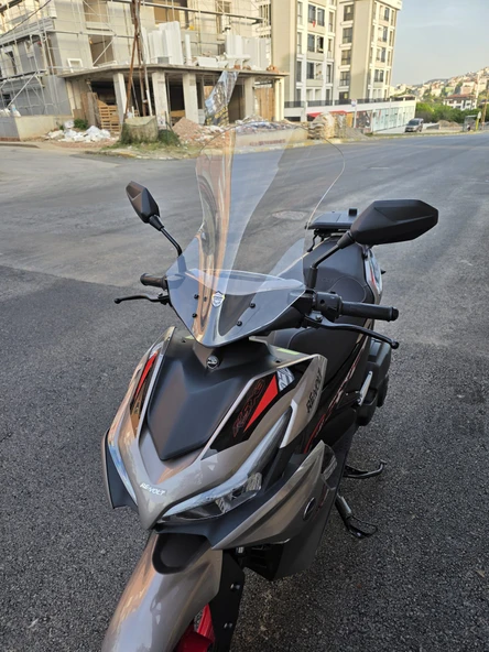 MOTOCAM Revolt RSX3 Siperlik Ön Cam 2022-2025 Model 54cm Şeffaf Renkli SPORTİF - Resim 3