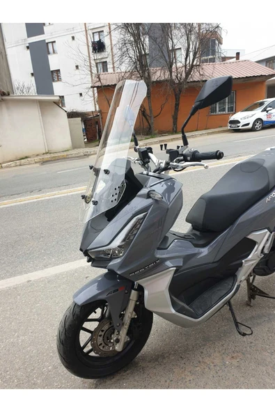 MOTOCAM Arora Beatrix 150 Siperlik Ön Cam 2023-2025 Model 65cm Şeffaf Renkli 4mm ORTA BOYLU CAM - Resim 2