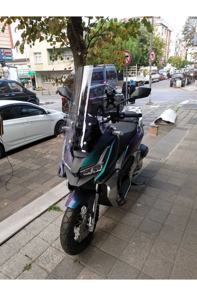 MOTOCAM Barossa ADV 125 Siperlik Ön Cam 2025 Model 65cm Füme Renkli 4mm ORTA BOYLU CAM - Resim 3