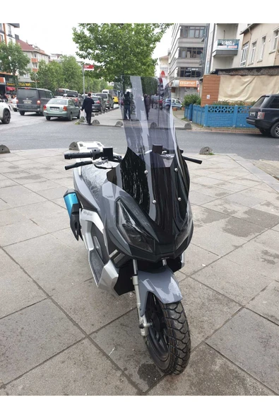 MOTOCAM Moto Gusto Dream 150 Siperlik Ön Cam 2023-2025 Model 78cm Füme Renkli 4mm UZUN CAM - Resim 2