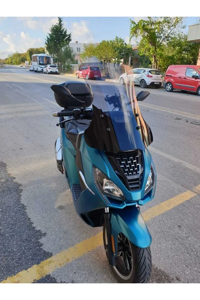MOTOCAM Peugeot Pulsion 125 Siperlik Ön Cam 2022-2025 Model 68cm Füme Renkli 4mm UZUN CAM - Resim 3