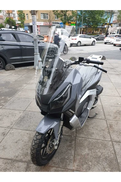 MOTOCAM Moto Gusto Dream 150 Siperlik Ön Cam 2023-2025 Model 65cm Şeffaf Renkli 4mm ORTA BOYLU CAM - Resim 2