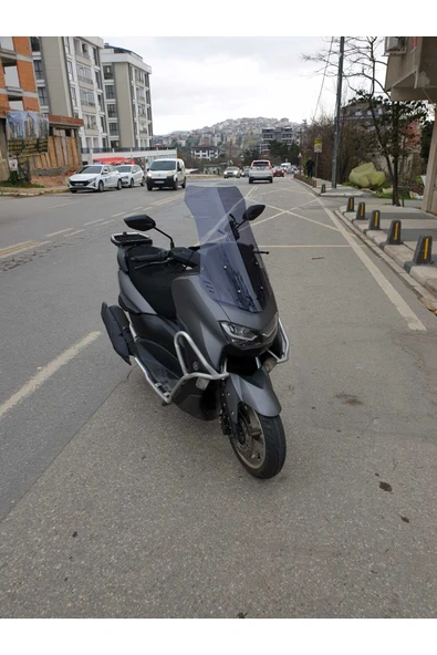 MOTOCAM Falcon Cmax 155 Siperlik Ön Cam 2023-2025 Model 65cm Füme Renkli 4mm ORTA BOYLU CAM - Resim 2