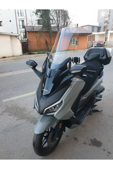 MOTOCAM Honda Forza 250 Siperlik Ön Cam 2021-2025 Model 60cm Şeffaf Renkli 4mm UZUN CAM - Resim 3