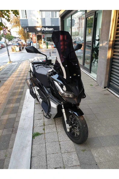 MOTOCAM Barossa ADV 125 Siperlik Ön Cam 2025 Model 65cm Siyah Renkli 4mm ORTA BOYLU CAM - Resim 3