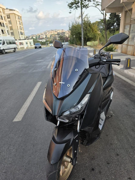 MOTOCAM Arora Max PRO Siperlik Ön Cam 2023-2025 Model 44cm Füme Renkli 4mm SPOR CAM - Resim 3