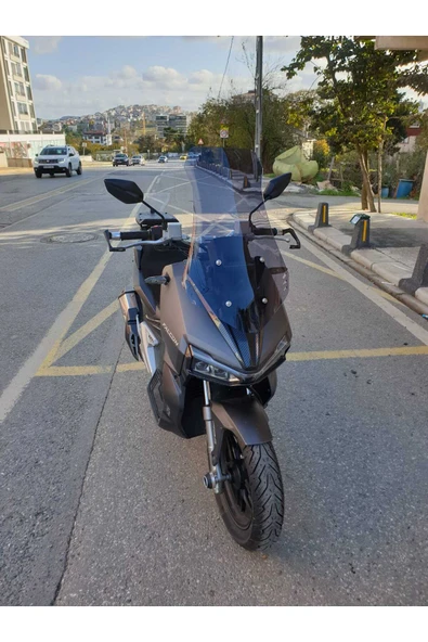 MOTOCAM Falcon Trex 188 Siperlik Ön Cam 2022-2025 Model 75cm Füme Renkli 4mm UZUN CAM - Resim 2