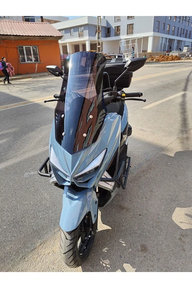 MOTOCAM Küba Chia 125 Siperlik Ön Cam 2023-2025 Model 75cm Siyah Renkli 4mm UZUN CAM - 2