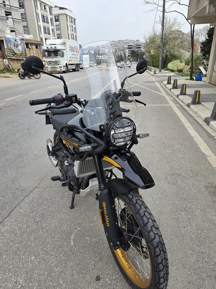 MOTOCAM Himalayan Royal Enfıeld 450 Siperlik Ön Cam 2023-2025 Model 49cm Şeffaf Renkli 4mm - Resim 2