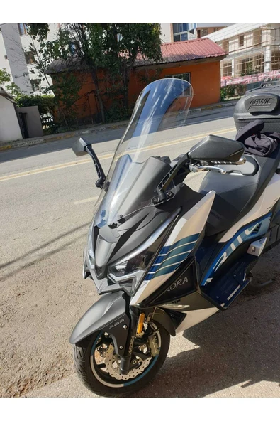 MOTOCAM Arora Chinf 318 Siperlik Ön Cam 2023-2025 Model 75cm Şeffaf Renkli 4mm UZUN CAM - Resim 3