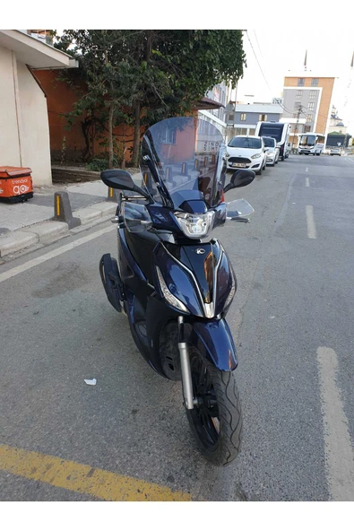 MOTOCAM Kymco People S 200 Siperlik Ön Cam 2020-2025 Model 38cm Füme Renkli 4mm KISA SPOR CAM - Resim 2