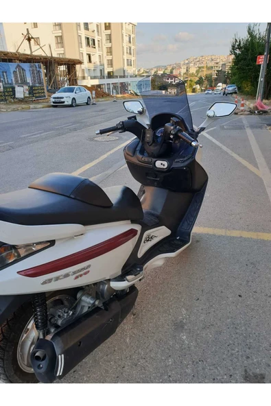 MOTOCAM SYM Gts Evo 250 Siperlik Ön Cam 2006-2015 Model 63cm Füme Renkli 4mm 10cm daha Uzun - Resim 3