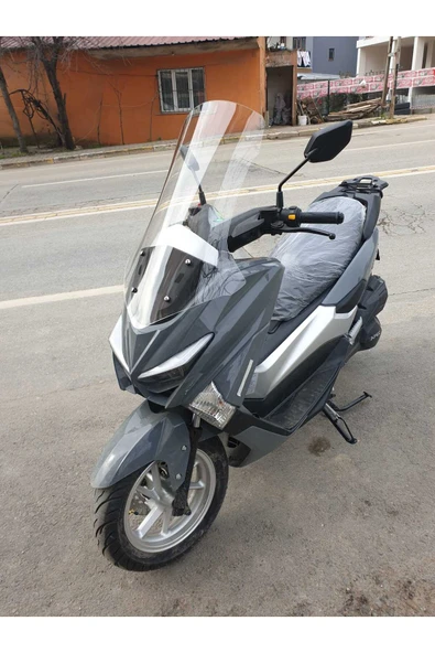 MOTOCAM Volta Apec Apx5 Siperlik Ön Cam 2023-2025 Model 57cm Şeffaf Renkli 4mm KISA SPOR CAM - Resim 3