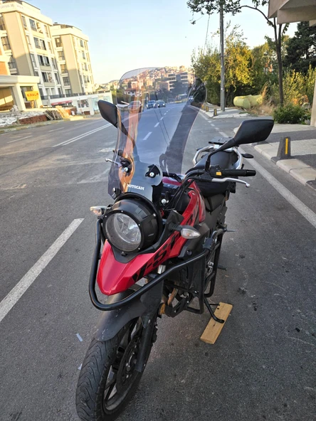 MOTOCAM Suzuki V-Strom DL 250 Siperlik Ön Cam 2017-2020 Model 51cm Füme Renkli 4mm - Resim 3