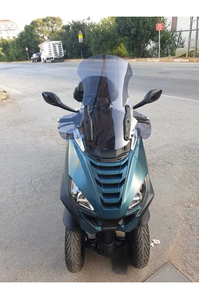 MOTOCAM Peugeot Metropolis 400 Siperlik Ön Cam 2021-2025 Model 68cm Füme Renkli 4mm - 1