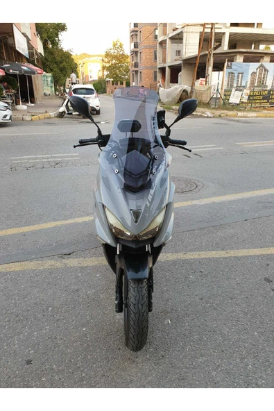 MOTOCAM Motolüx Mtx 125 Siperlik Ön Cam 2022-2025 Model 65cm Füme Renkli 4mm ORTA BOYLU CAM - 1