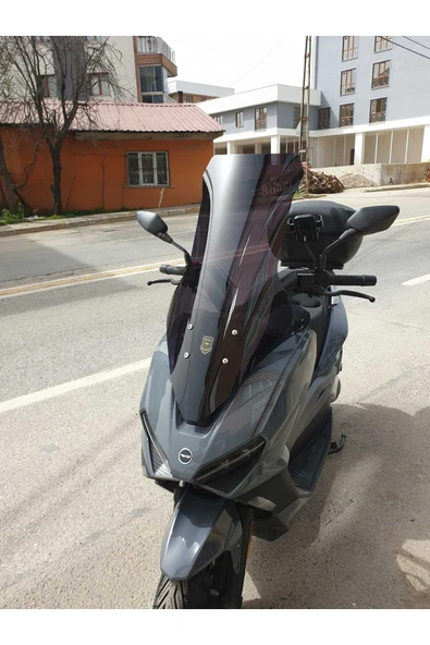MOTOCAM RKS Vieste 249 Siperlik Ön Cam 2022-2025 Model 78cm Siyah Renkli 4mm UZUN CAM - 3