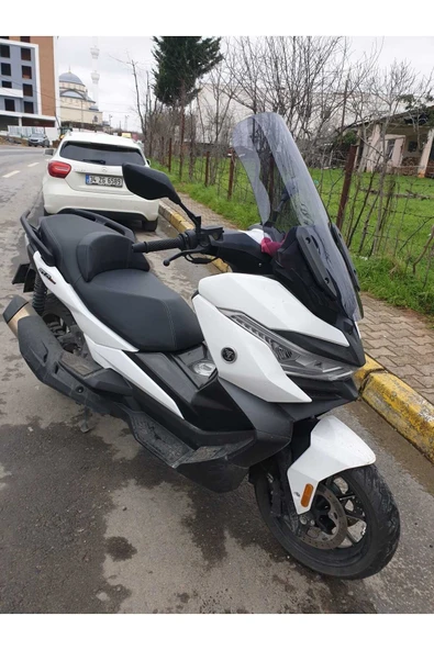 MOTOCAM Voge SR4 Siperlik Ön Cam 2022-2025 Model 70cm Füme Renkli 4mm UZUN CAM - Resim 2