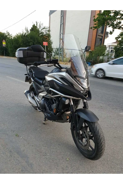 MOTOCAM Honda NC 700 750 X Siperlik Ön Cam 2021-2024 Model 59cm Şeffaf Renkli 4mm UZUN CAM - Resim 2