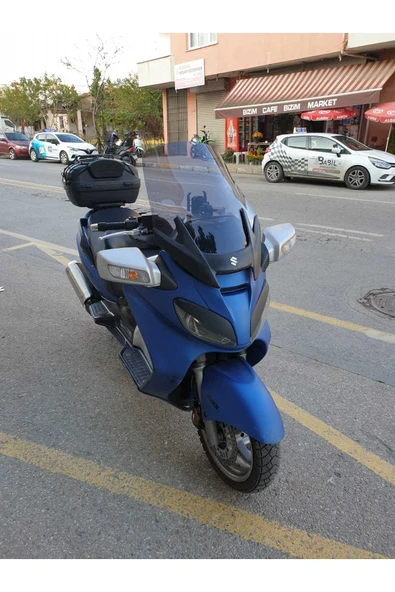 MOTOCAM Suzuki Burgman 650 Siperlik Ön Cam 2005-2018 Model 65cm Füme Renkli 4mm ORTA BOYLU CAM - Resim 2