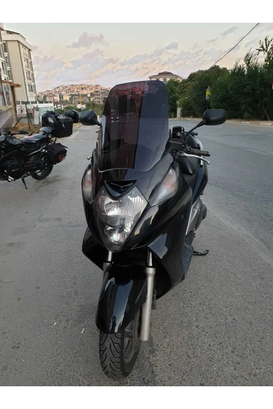 MOTOCAM Honda Silverwing FJS 600 Siperlik Ön Cam 2001-2012 Model 52cm Siyah Renkli 4mm - Resim 3