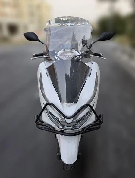 MOTOCAM Honda PCX Siperlik Ön Cam 2018-2020 Model 65cm Şeffaf Renkli 4mm ORTA BOYLU CAM ürün görseli