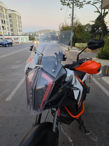 MOTOCAM KTM 1290 Super Adventure Ön Cam 2017-2020 Model 54cm Şeffaf Renkli 4mm - Resim 3