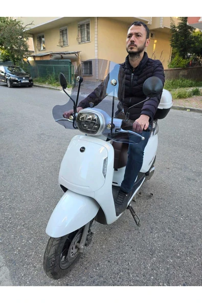 MOTOCAM RKS VPS 125 Siperlik Ön Cam 2022-2025 Model 42cm Füme Renkli 4mm APARATSIZDIR - Resim 3