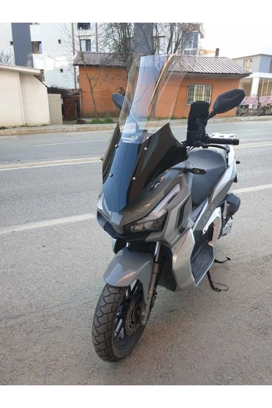 MOTOCAM RKS Veloce 150 Siperlik Ön Cam 2023-2025 Model 78cm şeffaf Renkli 4mm UZUN CAM - Resim 3