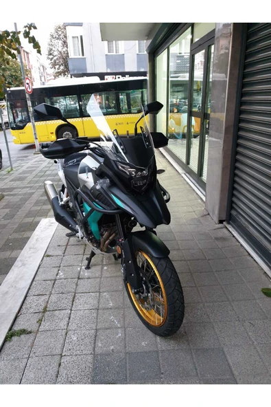 MOTOCAM Kove 510 X Siperlik Ön Cam 2025 Model 53cm Şeffaf Renkli 4mm - Resim 2